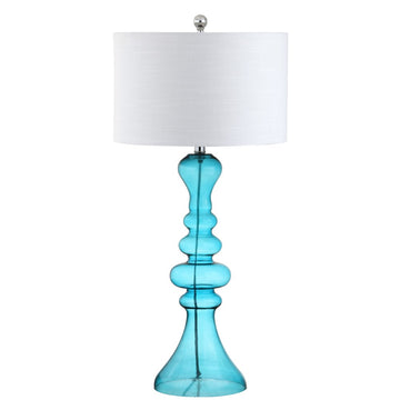 Madeline 35" Curved Glass LED Table Lamp - JONATHAN Y